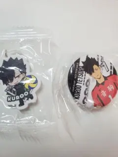 ハイキュー くら寿司 めじるしチャーム 黒尾 缶バッジ