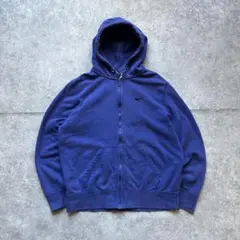 【00s】NIKE zip up hoodieワンポイント刺繍ロゴ