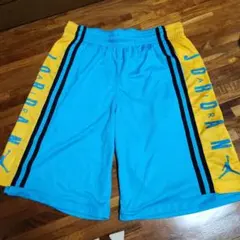 JORDAN バスケットパンツ Mサイズ 水色/黄色