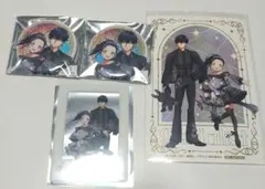 メダリスト モノクロコーデ 狼嵜光 夜鷹純 缶バッジ クリアカード