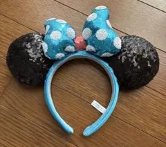 新品！　ミニー　カチューシャ　スパンコール　キラキラ　青　黒色