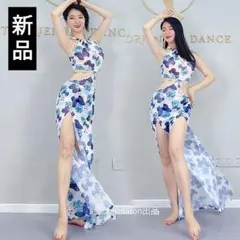 ★新品★ベリーダンスス花柄ドレス　ワンピース衣装セットアップ　レッスン着ウェアのサムネイル