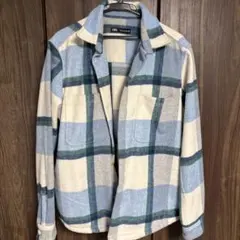 ZARA チェック柄フリースジャケット Mサイズ