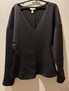H&M レディース 長袖 カットソー チュニック　重ね着　ブラック Mサイズのサムネイル