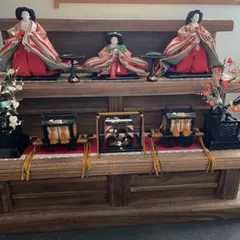 雛人形 三人官女 花飾り ひな人形 単品