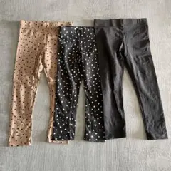 H&M ハート柄レギンス 3枚セット 92
