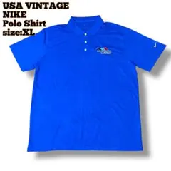 松*風様 USA古着 NIKE ポロシャツ 無地 企業系 アメカジ ブルー