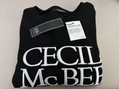 CECIIL McBEE ロゴプリント Tシャツ ブラック