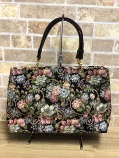 シンクビー ハンドバッグ プロント トートバッグ 、ゴブラン織り 花柄 美品のサムネイル