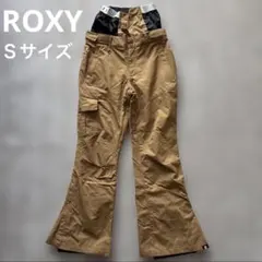 【美品】ROXY スノーボードウェアS　チノパン風　ベージュ　フレア