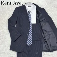 新品 Kent ave 段返３ボタンスーツ ストライプ ネイビー ストレッチ