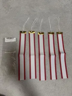 ペナント30cm　5本セット 赤白