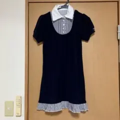有*栖様 HEALTHY KAREN ストライプネイビー 半袖のサムネイル