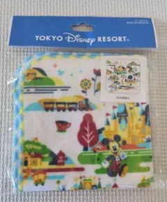 ミッキー&フレンズ パーク柄 ミニタオル 東京ディズニーリゾート　新品