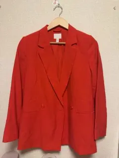H&M テーラードジャケット レッド XSのサムネイル