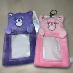 ケアベア　ダイソーカードケースキーホルダー