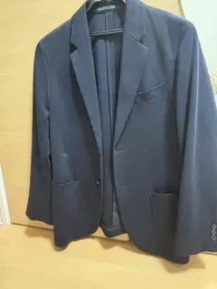 ネイビー ビジネスジャケット シングルブレスト