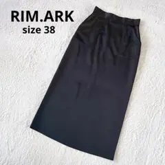 美品✨リムアーク サテンペンシルスカート ポケットデザインスカート ブラック38のサムネイル
