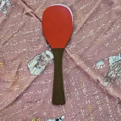 しゃもじ　塗り　朱色×茶　②のサムネイル