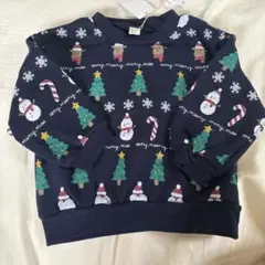新品　アプレレクール　バラエティモチーフトレーナー　クリスマス　サンタ　80