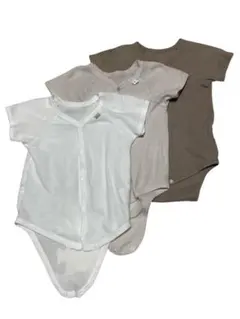 ベビー 半袖 涼しいロンパース3点セット 80cm