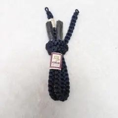 匿名配送✨正絹 羽織紐 ネイビー 絹100% 組紐 未使用品 濃紺