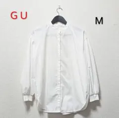 美品　GU　ボリュームスリーブ　ブラウス　バンドカラー　M　長袖　白　完売品のサムネイル