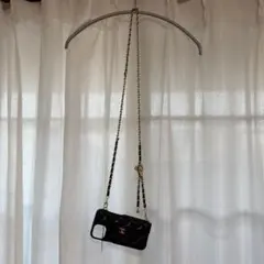 ブラック キルティング iPhoneケース