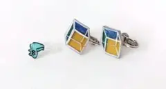 ハンドメイド　イヤリング　シルバー　2個セット　まとめ売り