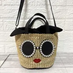 《a-jolie 》パールサングラス 2wayかごバッグ ショルダー