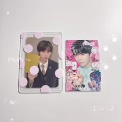 硬質ケースデコ スリーブデコ シール 韓国 トレカケース デコ ピンク ✮⋆꙳