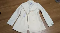 MICHEL KLEIN クリーム ダブルブレストピーコート