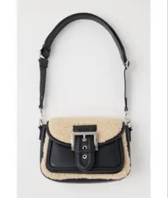 COACH スモールライダー ショルダーバッグ ボア ブラック/ホワイト 