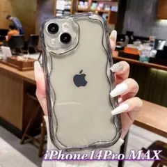 iPhone 14Pro MAX クリアブラックケース アクスタ スマホ