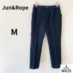 ジュン&ロペ ゴルフパンツ M ロゴ刺繍　ストレッチ　ロングパンツ Dカン付き