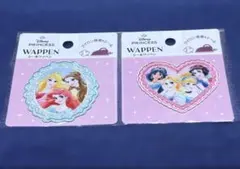 ディズニープリンセスワッペン白雪姫、ラプンツェル、アリエル、美女と野獣ベル　2枚