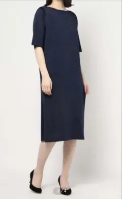 ANAYI アセテートポリエステル天竺ワンピース