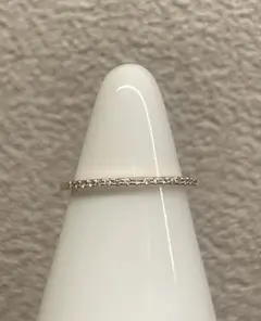 agete アガット K10 ハーフエタニティ ダイヤモンド ピンキーリング