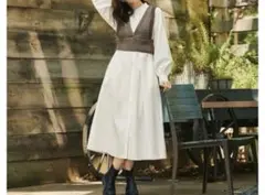 【新品】GU 2WAYメランジニットビスチェ