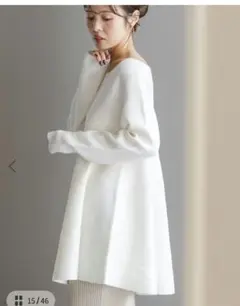 新品 MERCURYDUO 粉雪のようなニットワンピース 長袖