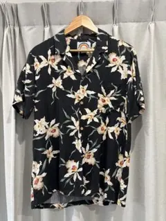 【PARADISE FOUND】ヴィンテージ アロハシャツ 黒 ハワイ古着のサムネイル