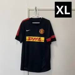 名作XL】ナイキ マンチェスターU ゲームシャツ DHL プラシャツ 赤黒
