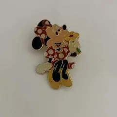 値下げ] Disney レトロ　ミニーマウス ピンバッジ 花束