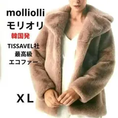 molliolli韓国発ブランドのモリオリ　ショート丈コート エコフェイクファー