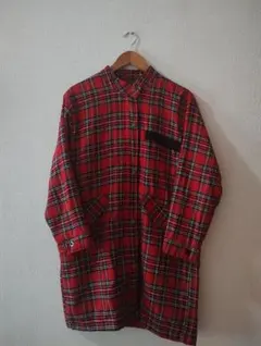 古着　チェック柄　ジャケット　ライトアウター