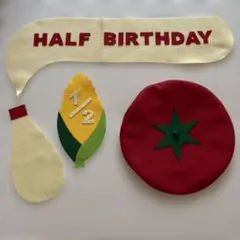 ハーフバースデー キューピー フェルト ハンドメイド