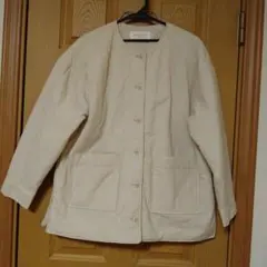 中綿ノーカラージャケット　フリーサイズ　美品
