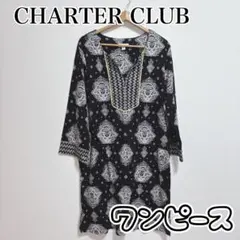 CHARTER CLUB 花柄ワンピース民族衣装風