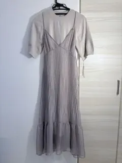 SNIDEL ベージュ ケーブルデザインニットワンピース 未使用