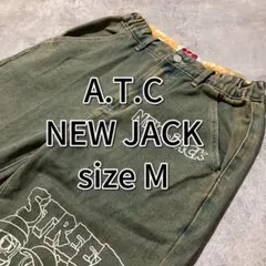 A.T.C×NewJack◇ワイドデニムパンツ(M)ビンテージ加工 ストリート 